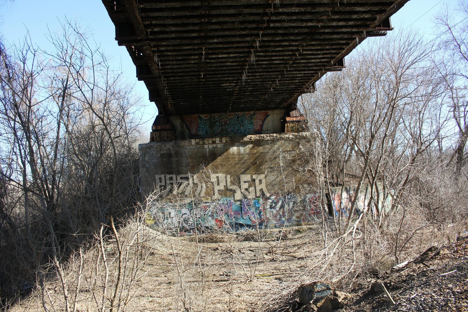 Under bridge